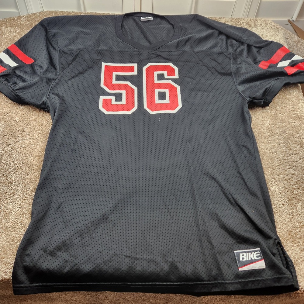 Vintage Bike Football Jersey Mens‎ XL Black Red Mesh Number 56 Practice Shirt